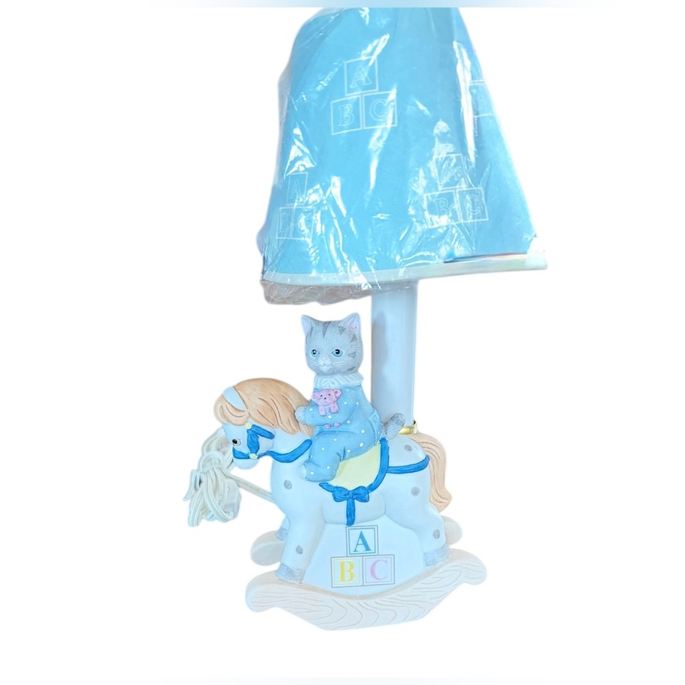 NIB - Kitty Cucumber Rocking Horse Lamp